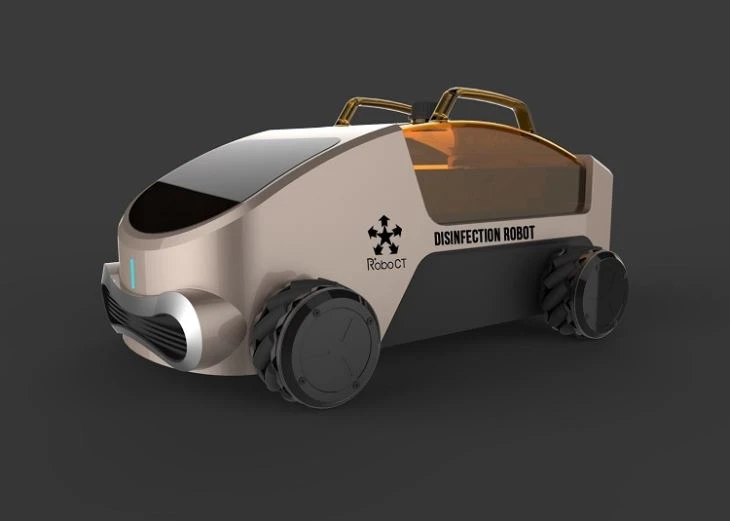 Spray fertőtlenítő robot